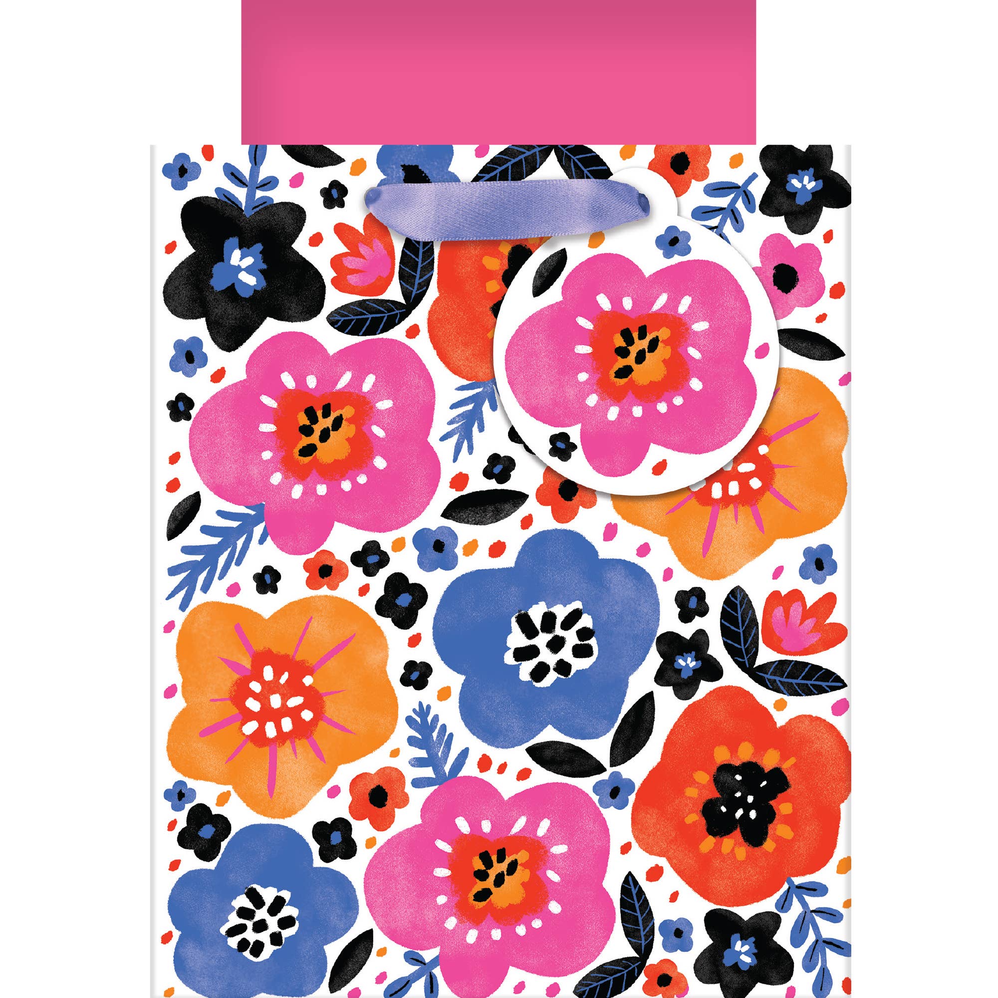 Tote w/ Tissue - Medium - Modern Floral