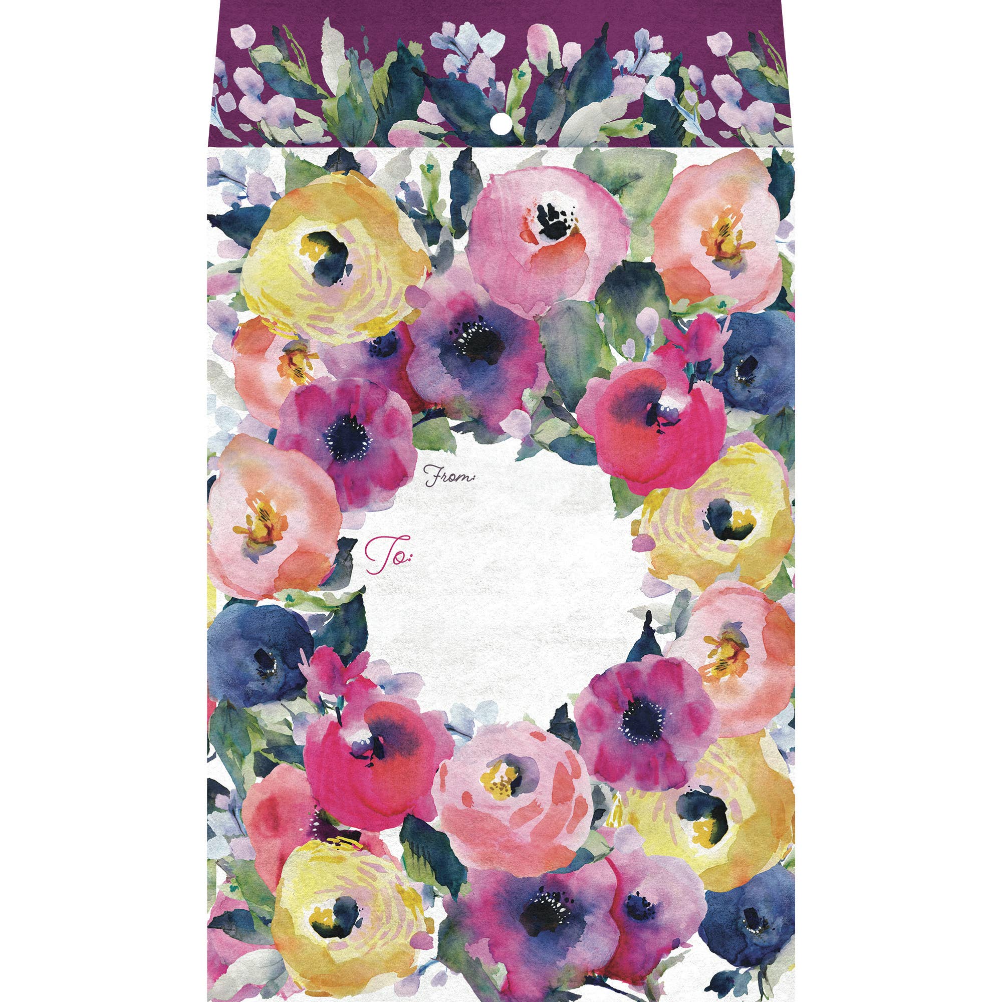 Watercolor Flowers Mailing Envelope - Small